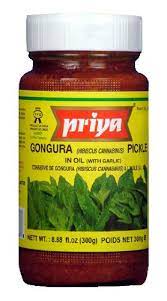 Priya Gongura pickle 300g (WITH GARLIC)